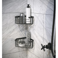 Gedy SMART rohová police do sprchy, 200x80x151mm, černá mat 2483-14