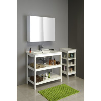 Aqualine ETIDE policový regál 36x86x36 cm, bílá mat ET086