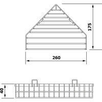Aqualine CHROM LINE drátěná rohová mýdlenka, chrom 37003