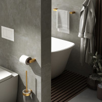 Gedy PIRENEI držák ručníků 350x66mm, zlato mat PI213588