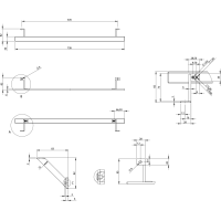 GSI PURA čelní držák ručníků 82cm, chrom PAPRD82