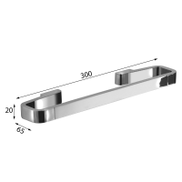 Gedy SAMOA držák ručníků 300x65mm, černá mat A8213014