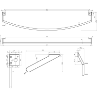 GSI PURA čelní držák ručníků 102cm, chrom PAPR102