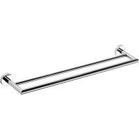 Sapho X-ROUND E dvojitý držák ručníků 800x120mm, chrom XR425