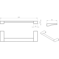 Gedy GLAMOUR držák ručníků 300x82mm, chrom 572130