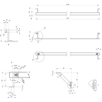 GSI PURA čelní držák ručníků 120cm, chrom PAPRDB120