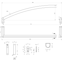 GSI NORM čelní držák ručníků 50cm, pro umyvadlo 8646111, chrom PANMA50