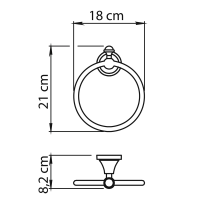 Gedy NEVIS držák ručníků kruh, chrom NV7013