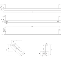 GSI PURA čelní držák ručníků 60cm, chrom PAPR60