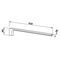 Gedy PIRENEI pevný držák ručníků 410mm, bílá mat PI2202