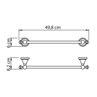Gedy NEVIS držák ručníků 450x82mm, chrom NV214513