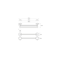 Sapho X-STEEL dvojitý držák ručníků 600x125mm, nerez mat XS403