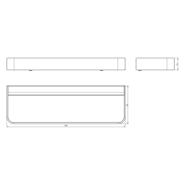 METAFORM BELLA držák ručníků na bok skříňky 250mm, chrom FA115