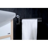 Sapho X-ROUND trojitý držák ručníků otočný 380mm, chrom XR407