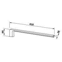 Gedy PIRENEI pevný držák ručníků 410mm, černá mat PI2214