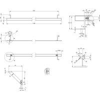 GSI PURA čelní držák ručníků 122cm, chrom PAPRD122