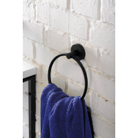Sapho X-ROUND BLACK držák ručníků kruh, černá XR411B