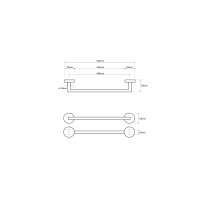 Sapho X-ROUND držák ručníků 600x65mm, chrom XR404