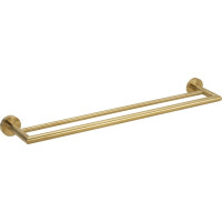 Sapho X-ROUND GOLD dvojitý držák ručníků 600x120mm, zlato mat XR401GB