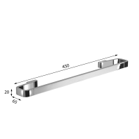 Gedy SAMOA držák ručníků 450x65mm, černá mat A8214514