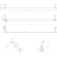 GSI PURA čelní držák ručníků 80cm, chrom PAPR80