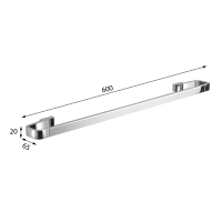 Gedy SAMOA držák ručníků 600x65mm, chrom A8216013