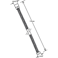 Sapho POWERFLEX kovová sprchová hadice, 150cm, bílá mat FLE10BI