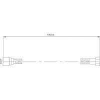 Sapho SOFTFLEX plastová sprchová hadice, 150cm, černá mat 1208-17