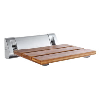 Aqualine Sklopné sedátko do sprchového koutu 32x32, 5cm, bambus AE236