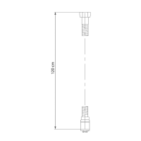 Sapho SOFTFLEX plastová sprchová hadice, 120cm, metalická stříbrná/chrom 1208-10