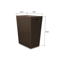 KOH-I-NOOR ECO PELLE koš na prádlo 43x48x26cm, hnědá 2462DB