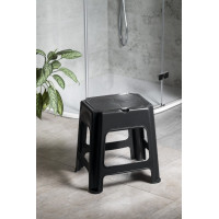 Aqualine Koupelnová stolička s úložným prostorem, černá 90902B