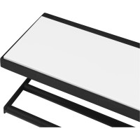 Sapho SKA nástěnná police 450x140x160mm, černá mat s bílou MDF deskou SKA401