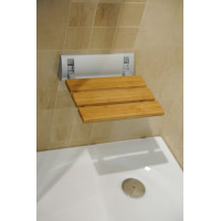 Aqualine Sklopné sedátko do sprchového koutu 32x32, 5cm, bambus AE236