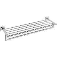 Sapho X-SQUARE polička na ručníky s hrazdou 650x110x215mm, chrom XQ601