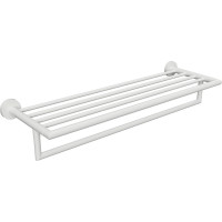 Sapho X-ROUND WHITE polička na ručníky s hrazdou 500mm, bílá XR421W
