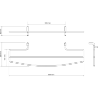 Sapho Sušák ručníků na otopná tělesa 214x600mm, bílá 1306-09B