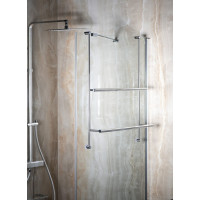 Sapho Závěsný držák ručníků na sprchovou zástěnu 600x730x125mm, chrom 1301-09