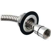Sapho Sprchová průchodka na okraj vany včetně hadice F1/2"-M3/8", kulatá, chrom 1205-04