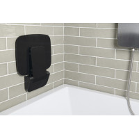 Polysan SAAP BLACK sklopné sedátko do sprchového koutu, 35x32, 8cm, černá CW1220B