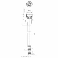 Sapho Sprchová hadice pro výsuvné sprchy, F1/2"-průměr 11mm, 180cm FR584