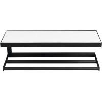 Sapho SKA nástěnná police 450x140x160mm, černá mat s bílou MDF deskou SKA401
