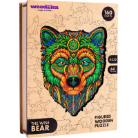 WOODLIKA Dřevěné puzzle Moudrý medvěd 160 dílků