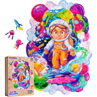 WOODLIKA Dřevěné puzzle Vesmírný dobrodruh 120 dílků