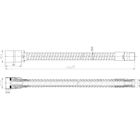 Sapho Sprchová hadice pro výsuvné sprchy, F1/2"-M3/8", 175cm, chrom FLE16