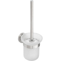 Sapho X-STEEL WC štětka závěsná, mléčné sklo, nerez mat XS301