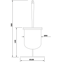 Aqualine SIMPLE LINE WC štětka na postavení, chrom GA1304