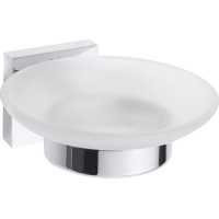 Sapho X-SQUARE mýdlenka, mléčné sklo, chrom XQ802