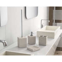 Gedy QUADROTTO WC štětka na postavení, tortora QU3366