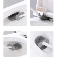 Aqualine WC silikonová štětka závěsná/na postavení, bílá TF010